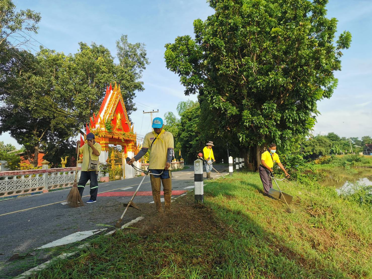 กิจกรรมจิตอาสา "เราทำความดี ด้วยหัวใจ " วัดดาวเรือง หมู่ที่ 11 ตำบลไม้ดัด อำเภอบางระจัน